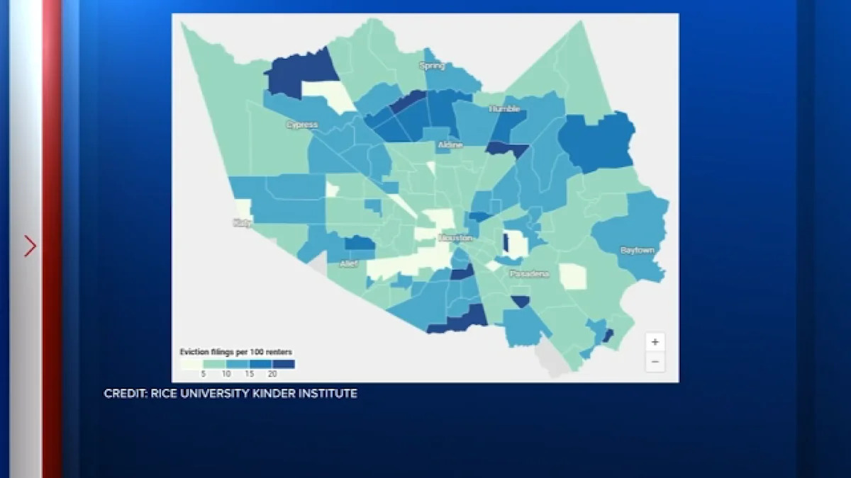 Parts of Houston and Harris County have eviction filing rates 3 times county average, data shows