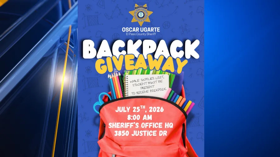 El Paso County Sheriff’s Office announces annual backpack giveaway