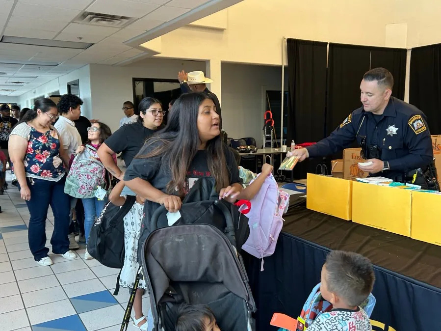El Paso County Sheriff’s Office gives out backpacks to kids