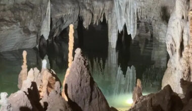Trinity Aquifer visible in Texas cave after heavy rains