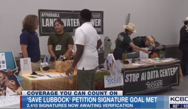 Anti-data center group says it has reached minimum petition signature goal in Lubbock