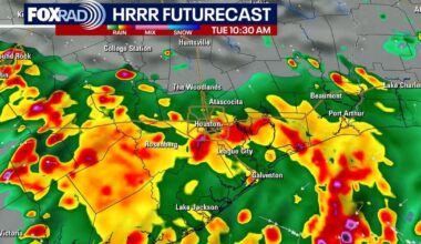 Houston weather: Heavy rain, street flooding Tuesday; radar