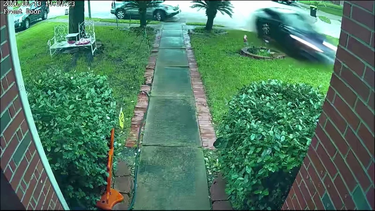 VIDEO: Elderly woman dead after Tesla crashes into home