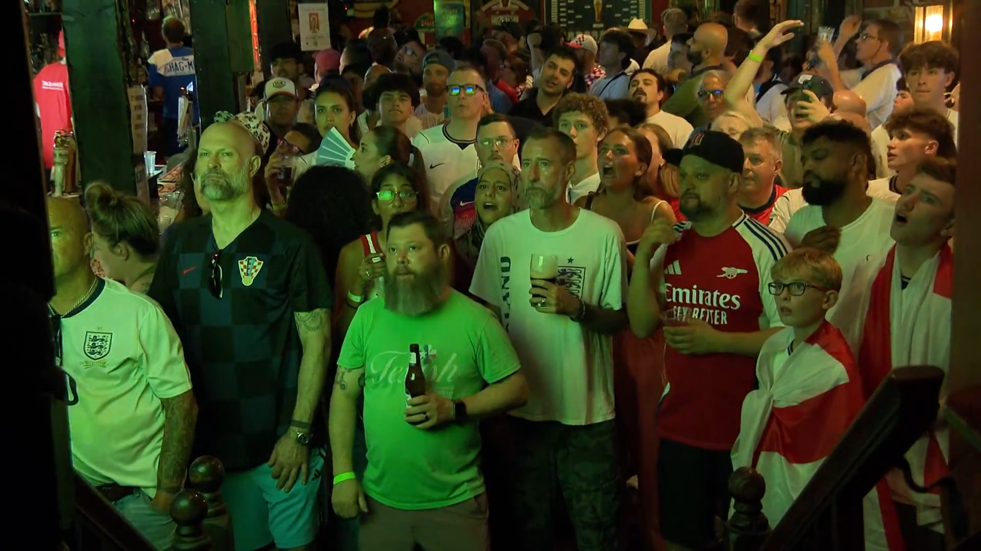 Dallas' Londoner Pub hosted England-Croatia World Cup watch party. The Londoner reached capacity as supporters cheered England's 4-2 win.