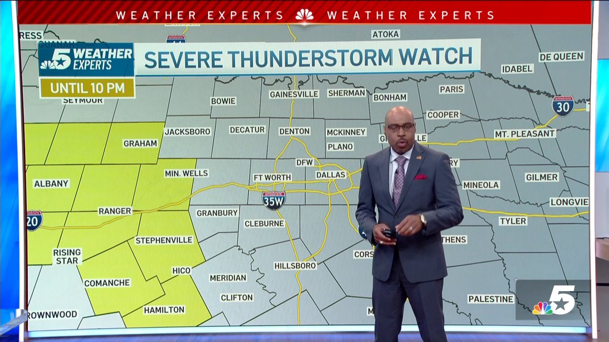 Severe Thunderstorm Watch continues for western North Texas – NBC 5 Dallas-Fort Worth