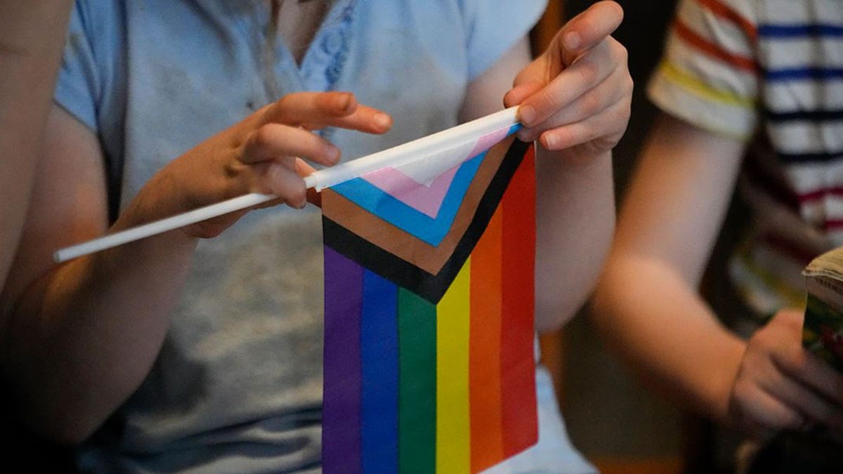 Pride flag at parade