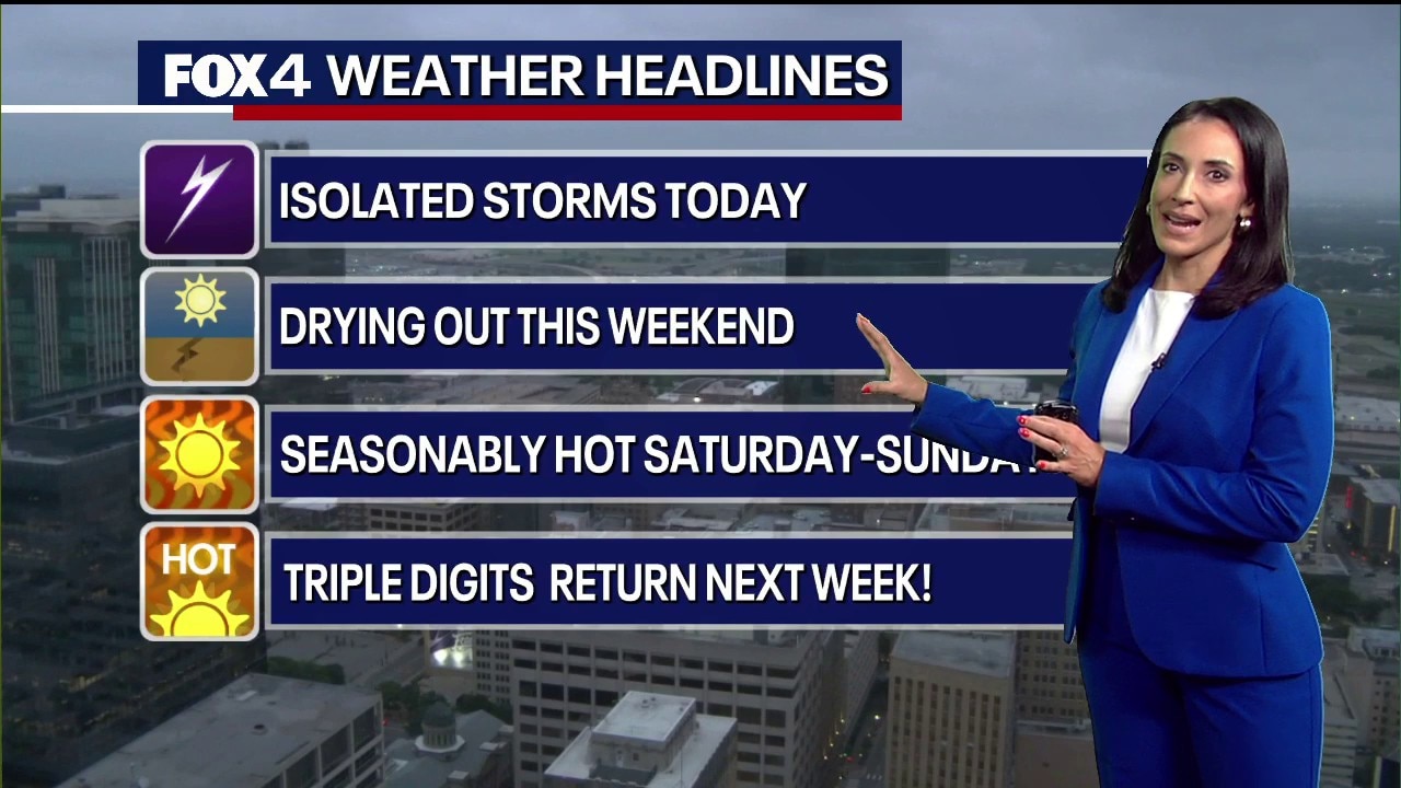 Dallas Weather: July 17 morning forecast