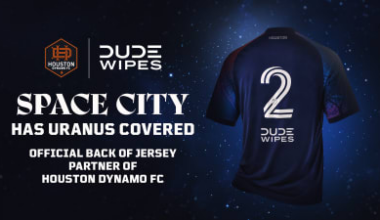 Houston Dynamo FC Announces DUDE Wipes as Club’s First-Ever Official Back of Jersey Partner