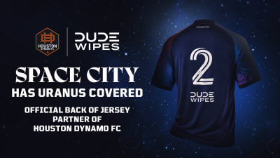 Houston Dynamo FC Announces DUDE Wipes as Club’s First-Ever Official Back of Jersey Partner