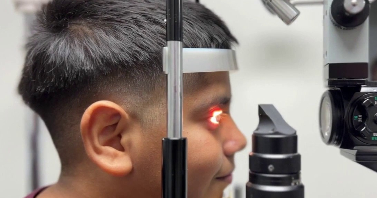 Houston boy born with disfigured eye moves family to tears after eye transformation