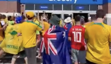 WATCH: Australia soccer fans take over Walmart near Dallas Stadium