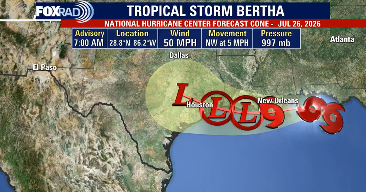 Tropical Storm Bertha tracker: Houston impacts, path, live radar