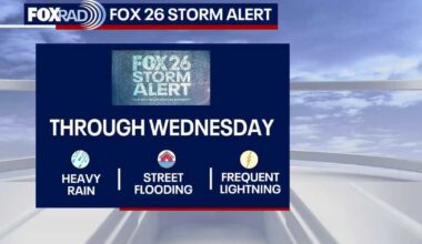 Houston weather: Another round of downpours possible on Wednesday, FOX 26 Storm Alert extended