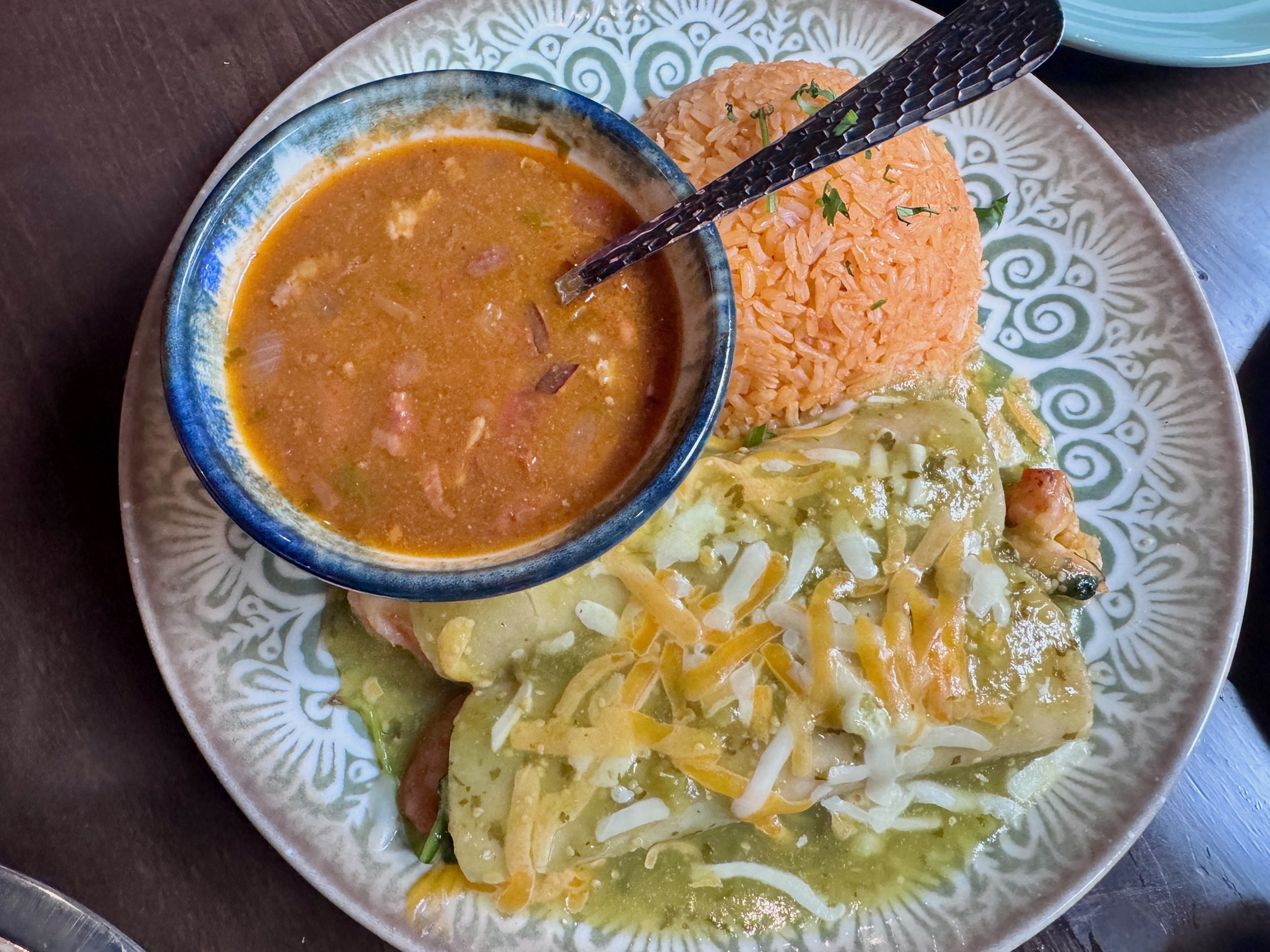 chicken enchiladas at Texano