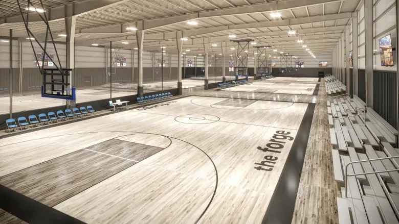 Artist rendering of The Forge Athletic Center in Lubbock, Texas.