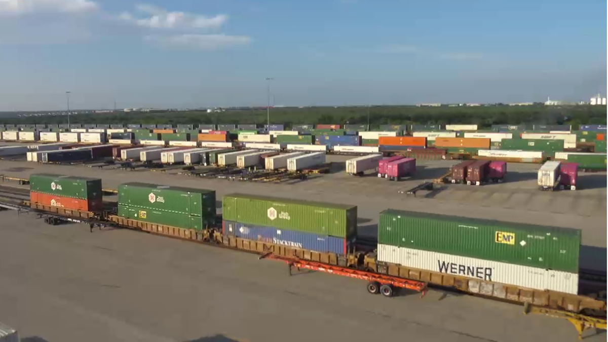 Union Pacific Rail Yard in Laredo, Texas