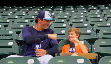 KRIS 6 Hooks Kid Reporter Trenton Beseda interviews pitcher Brett Gillis