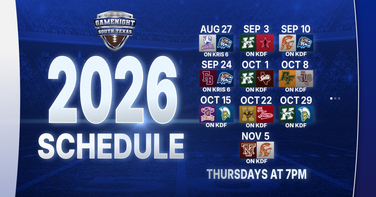 Game Night South Texas 2026 schedule features 10 games
