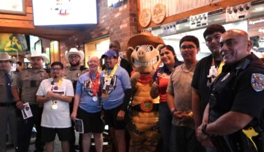 Officers, athletes raise money for Special Olympics at Texas Roadhouse