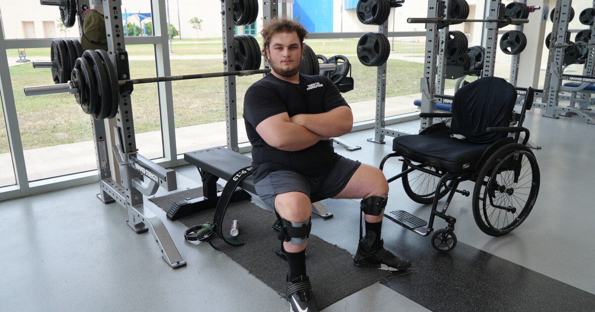 Ian Webb redefines powerlifting, spina bifida no match for raw strength