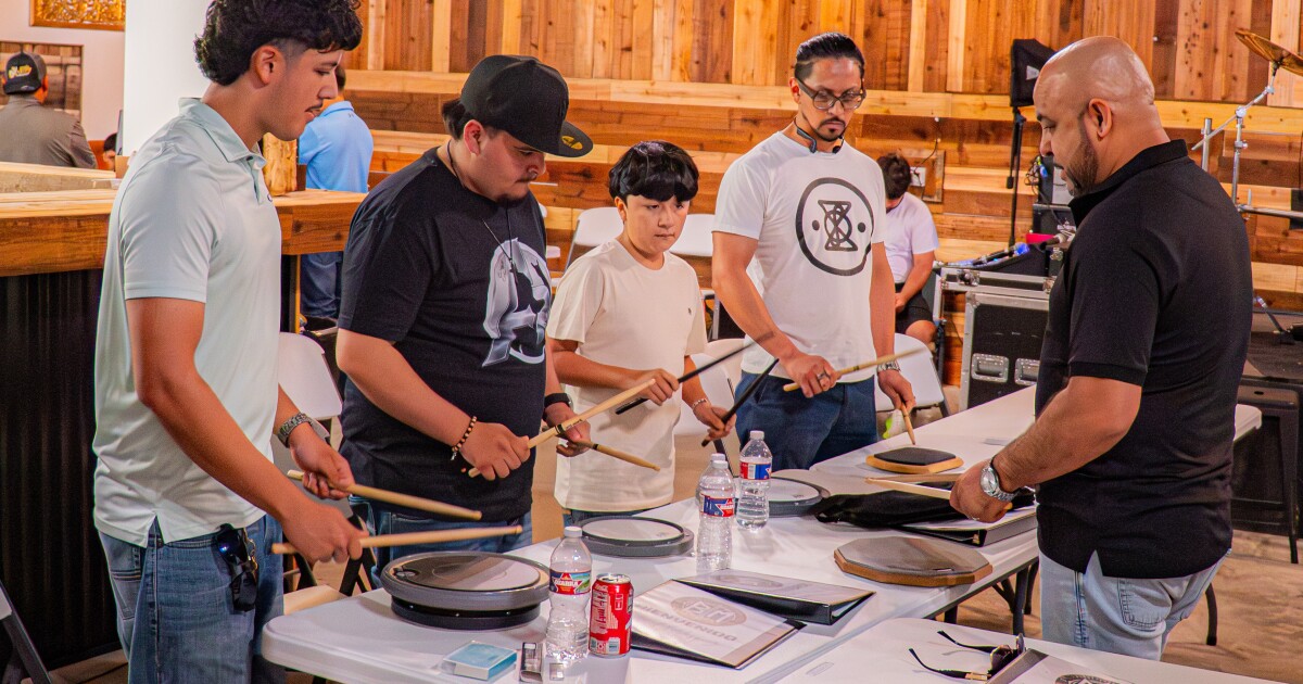 Inside a one-of-a-kind camp on a North Texas ranch where conjunto stars help hopeful drummers