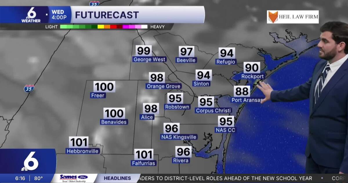 The last days of July bring plenty of heat and sunshine in the Coastal Bend