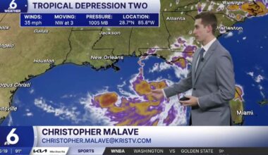 Near triple digit temps by midweek, TD2 still forecast to become Bertha