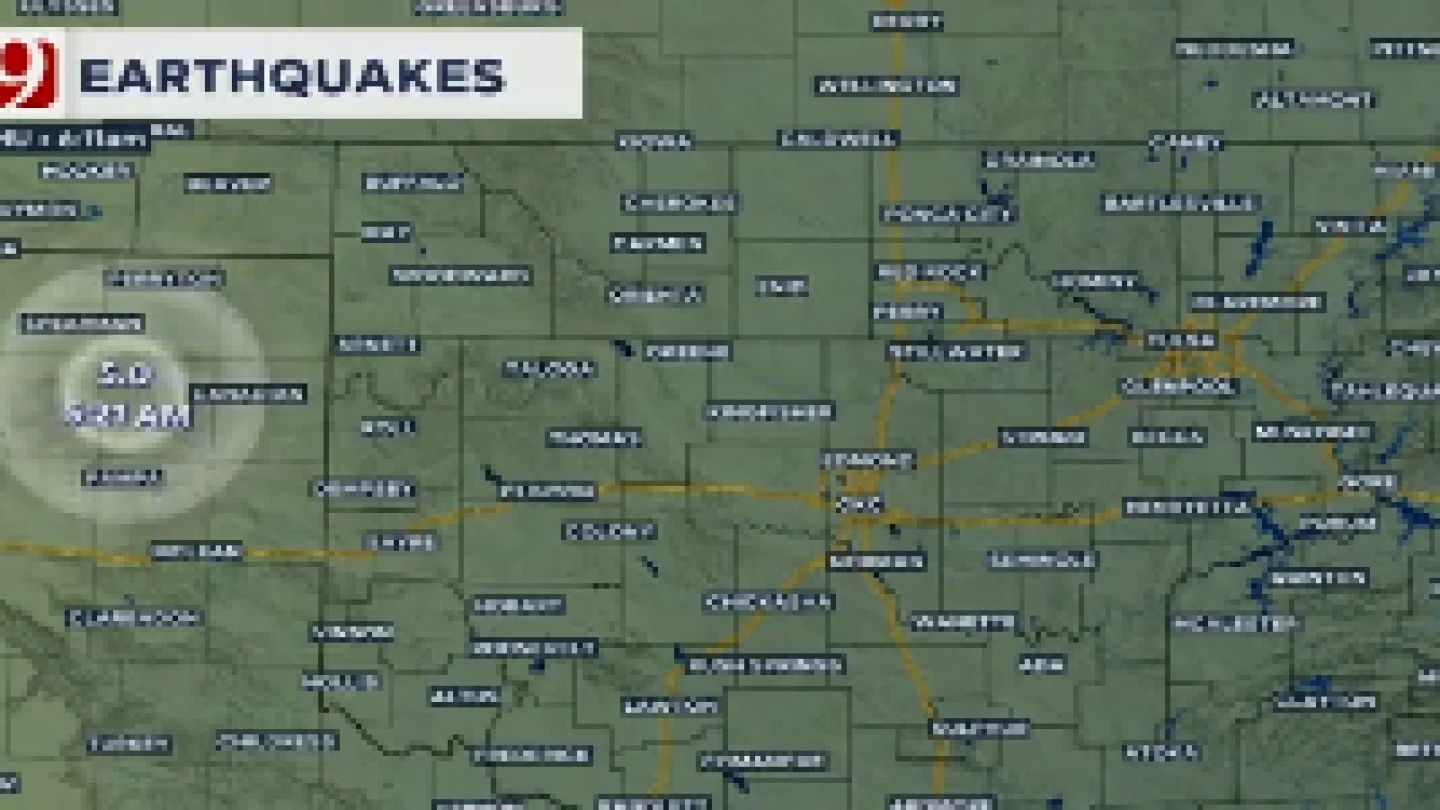 Oklahoma residents report tremors from 5.0 magnitude earthquake detected in Texas