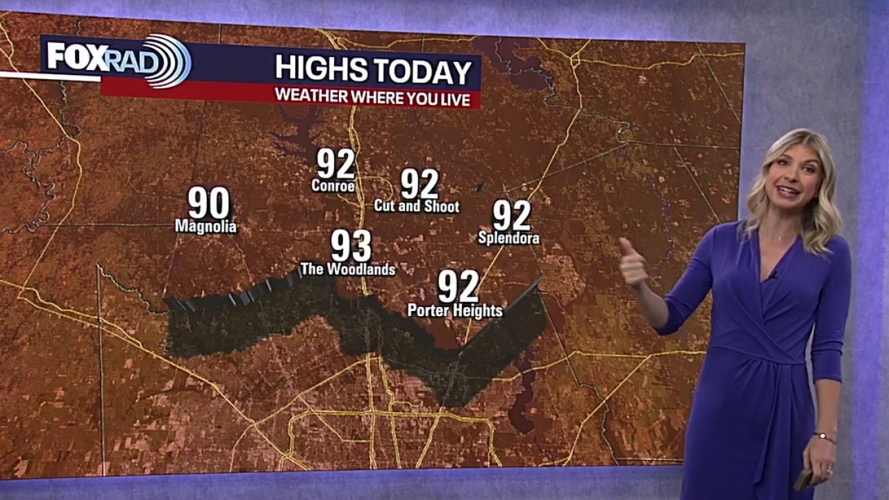 Houston weather: Drier pattern Thursday, chance of isolated showers