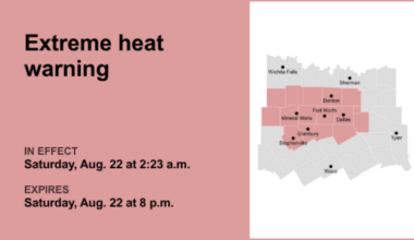 UPDATE: Extreme heat warning issued for North Texas until Saturday evening