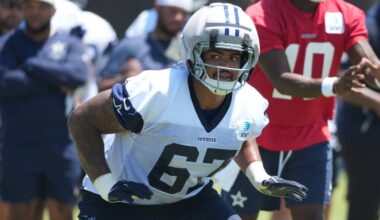 Dallas Cowboys Rookie Offensive Lineman Moves Up Depth Chart in Latest Practice