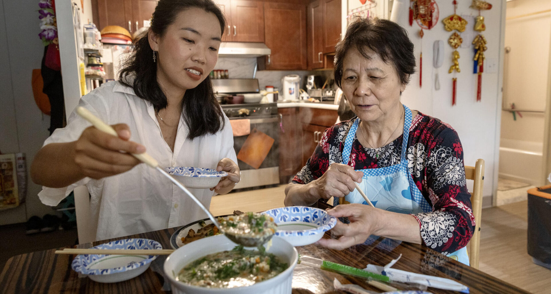A dish of stir fried vegetables made by Lifang Li. (Robin Lubbock/WBUR)