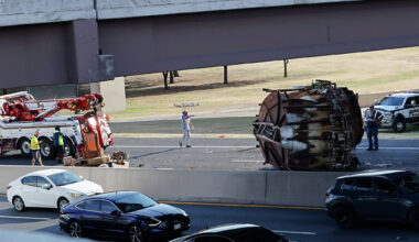 I-635 bridge under repair after semi loses 34,000 pound load in Dallas