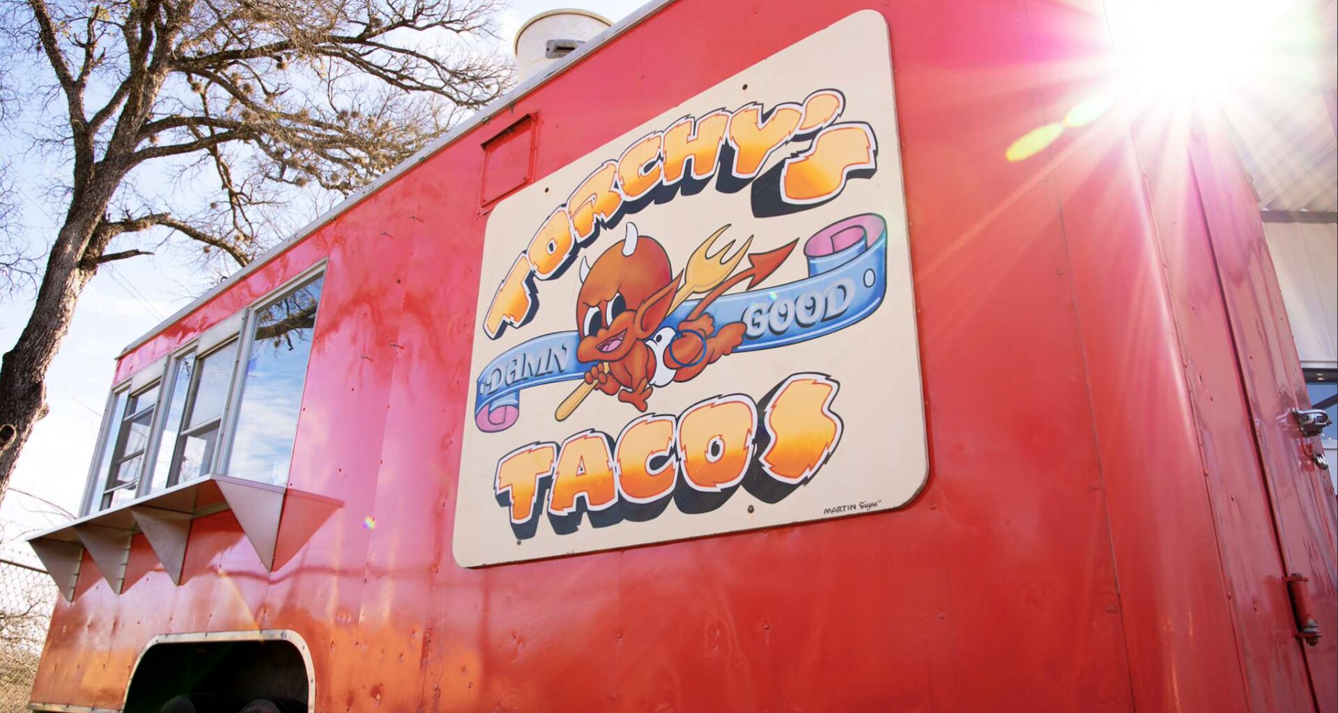 Torchy's Tacos' original food trailer from its inaugural South First Street outpost in Austin. The Texas-founded chain is celebrating 20 years in business after its founding in 2006.