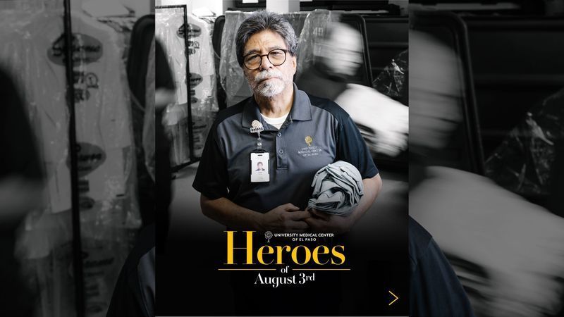 Juan Torres, Linen Associate, Laundry Services. Credit: UMC El Paso