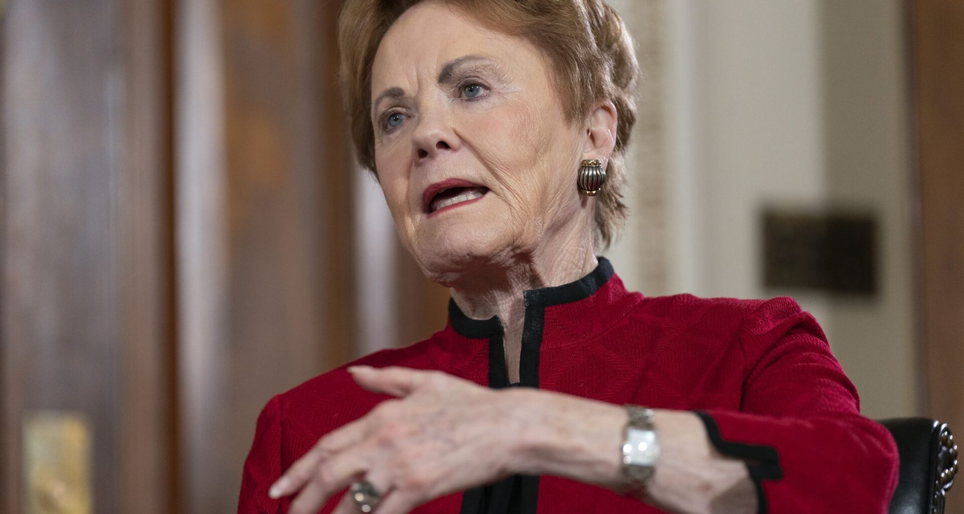 U.S. Rep. Kay Granger of Fort Worth speaks during an 2023 interview with The Associated Press.