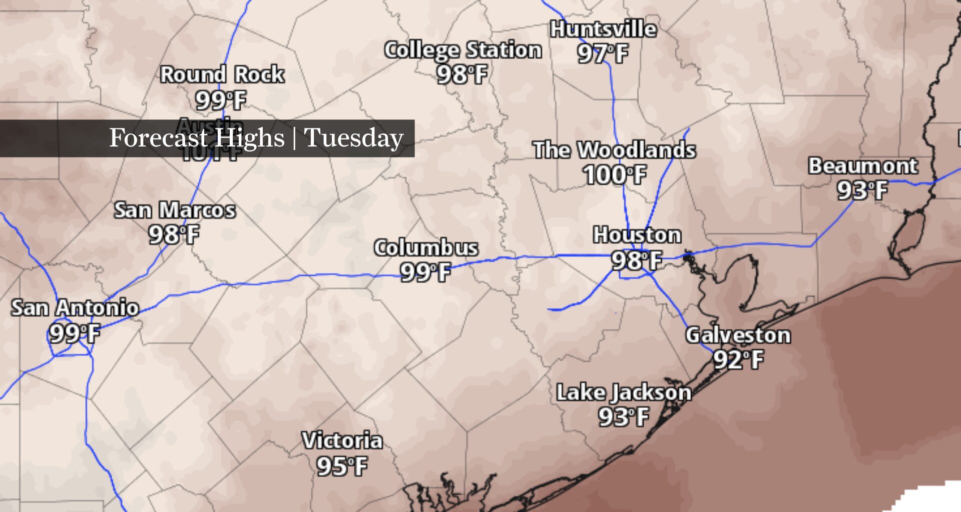 Houston hot weather continues before weekend rain chances return