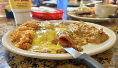 The beef enchilada special is available for $8.99 on Mondays at Eddie's Taco House. 