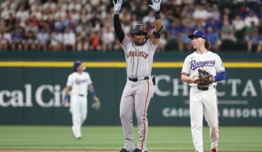 Eddys Leonard records first MLB hit but SF Giants lose to Texas Rangers