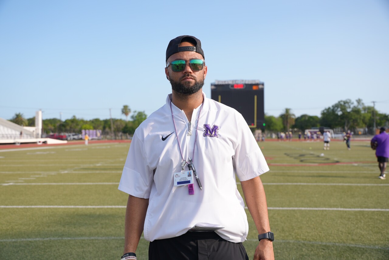 Miller football head coach David McHugh