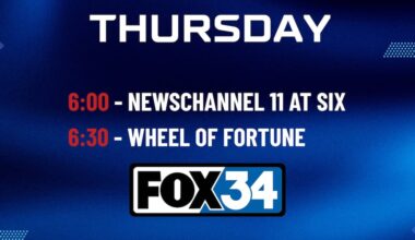 Watch NewsChannel 11 at Six Thursday on FOX34