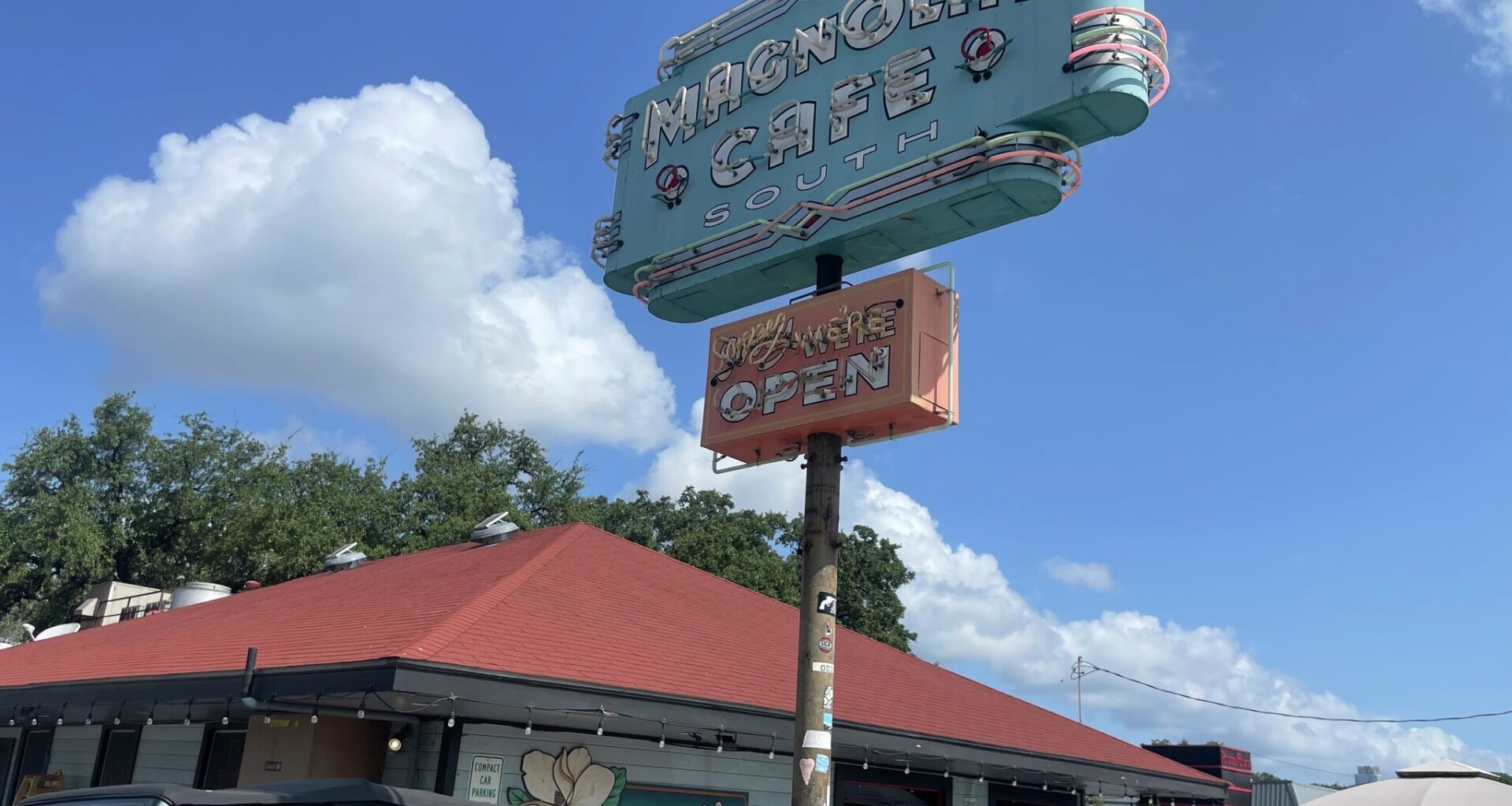 Austin's Magnolia Cafe, located along South Congress Avenue. The business has been a Texas capital staple for nearly 50 years since it first opened along Lake Austin Boulevard as Omelettry West back in 1979.