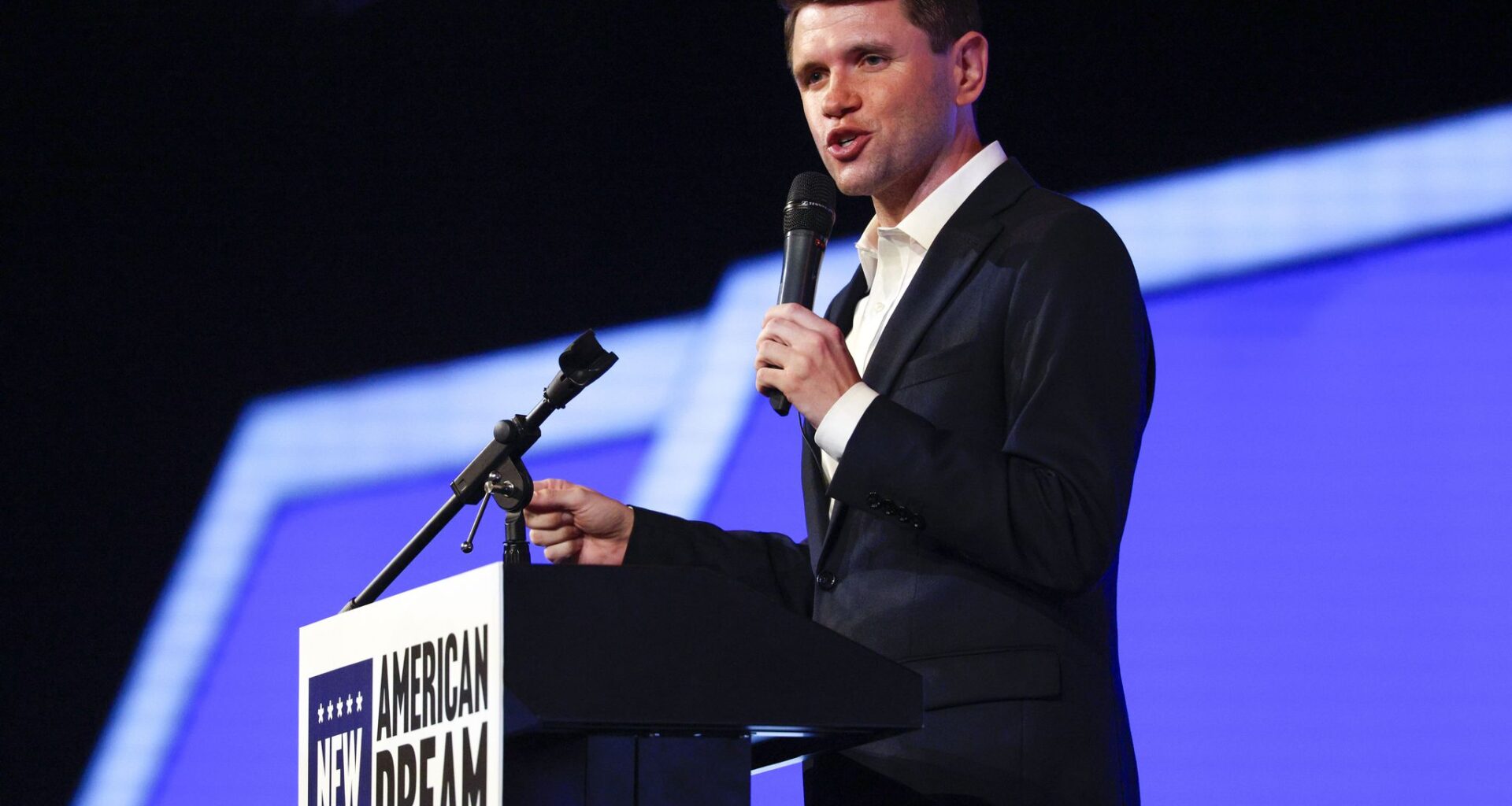 State Rep. James Talarico, Democratic candidate for U.S. Senate, speaks to supporters during a campaign rally at Esports Stadium Arlington on Wednesday, Aug. 5, 2026, in Arlington.