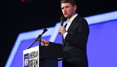 State Rep. James Talarico, Democratic candidate for U.S. Senate, speaks to supporters during a campaign rally at Esports Stadium Arlington on Wednesday, Aug. 5, 2026, in Arlington.