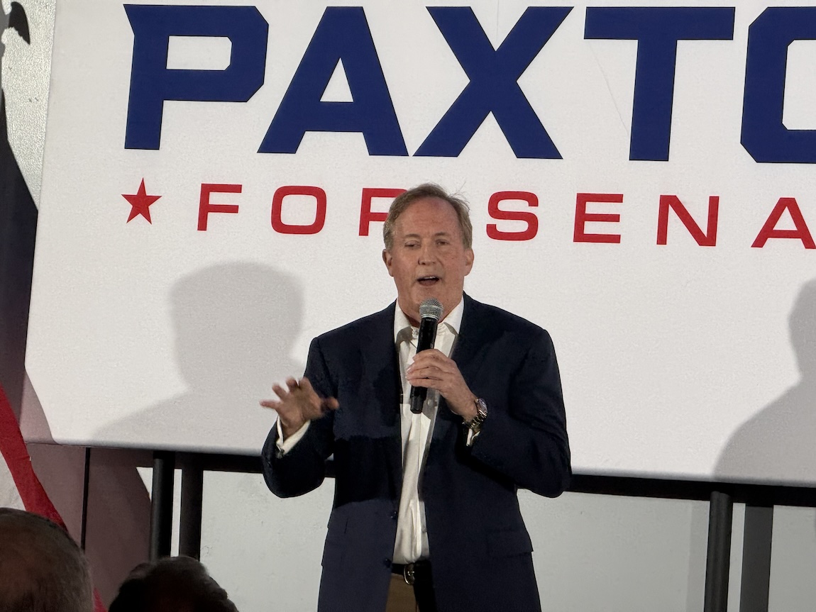 Hecklers crash Ken Paxton's U.S. Senate campaign stop in San Antonio