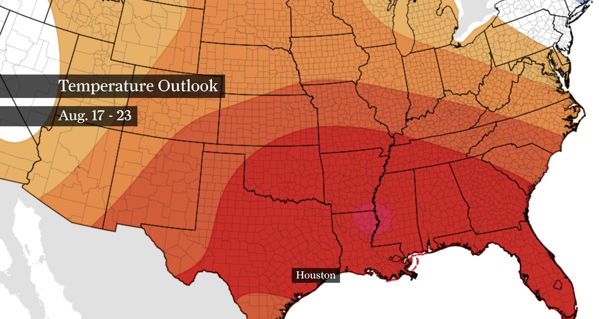 Houston forecast turns hotter and drier as heat dome strengthens