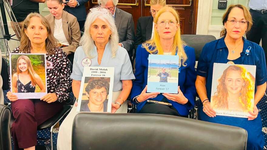 Maurine Molak (2nd from left) with other advocate parents in Washington, D.C.