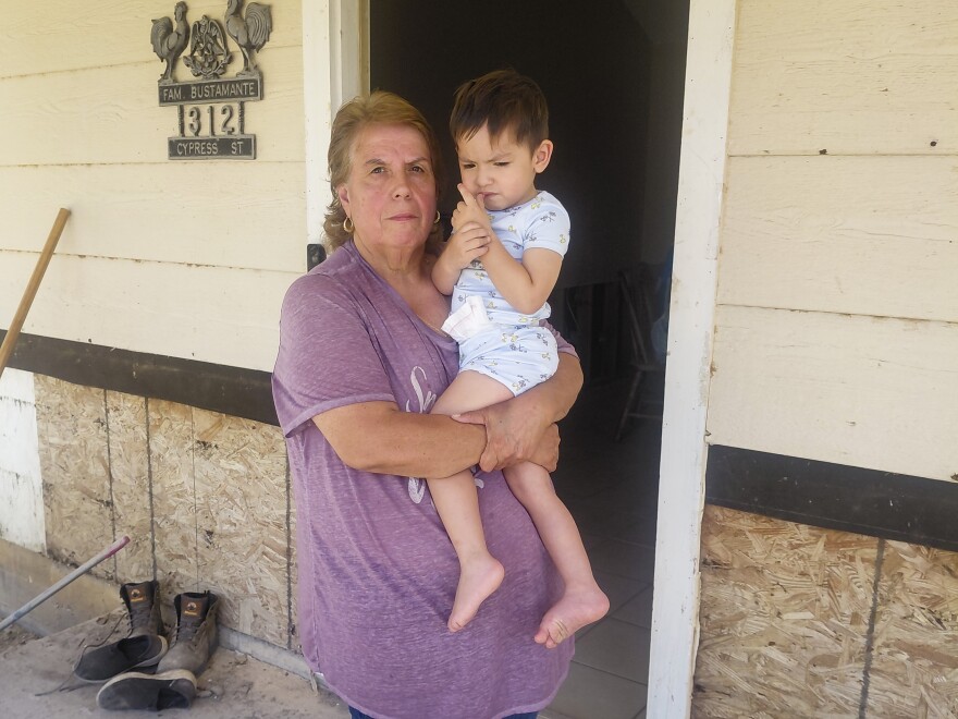 Flooding aftermath in Zavala County.