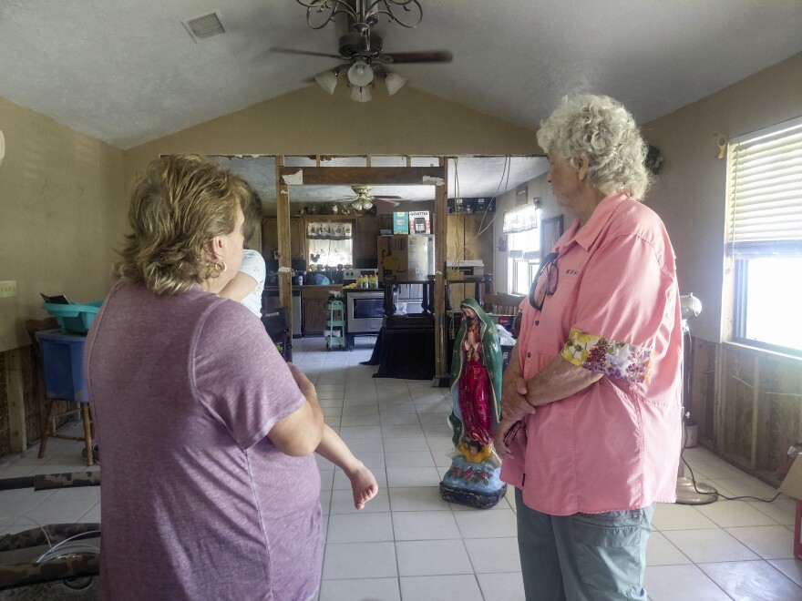 Flooding aftermath in Zavala County.