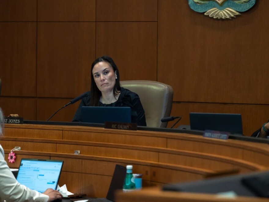 San Antonio Mayor Gina Ortiz Jones during a City Council meeting on the proposed fiscal year 2026-2027 budget on Thursday.